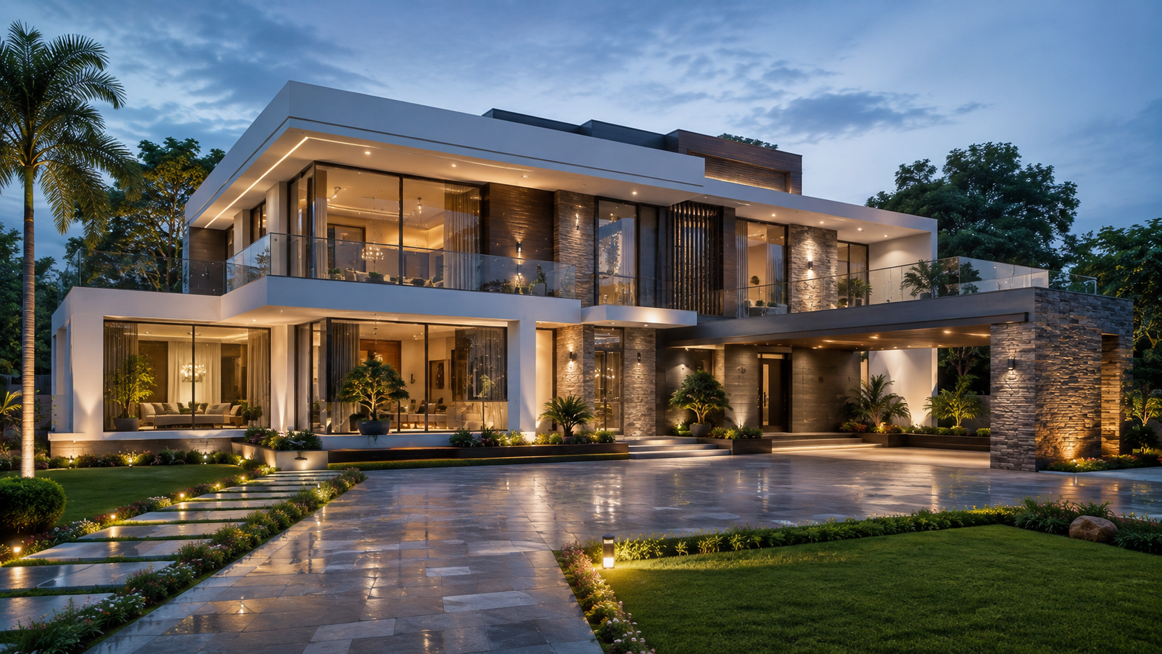 Luxury villa residential construction project